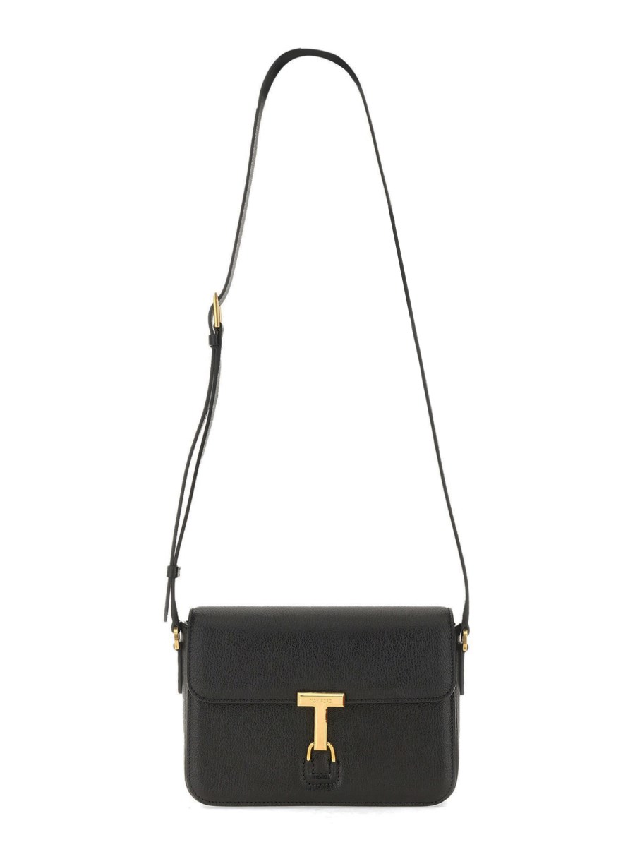 TOM FORD BORSA IN PELLE MARTELLATA CON LOGO