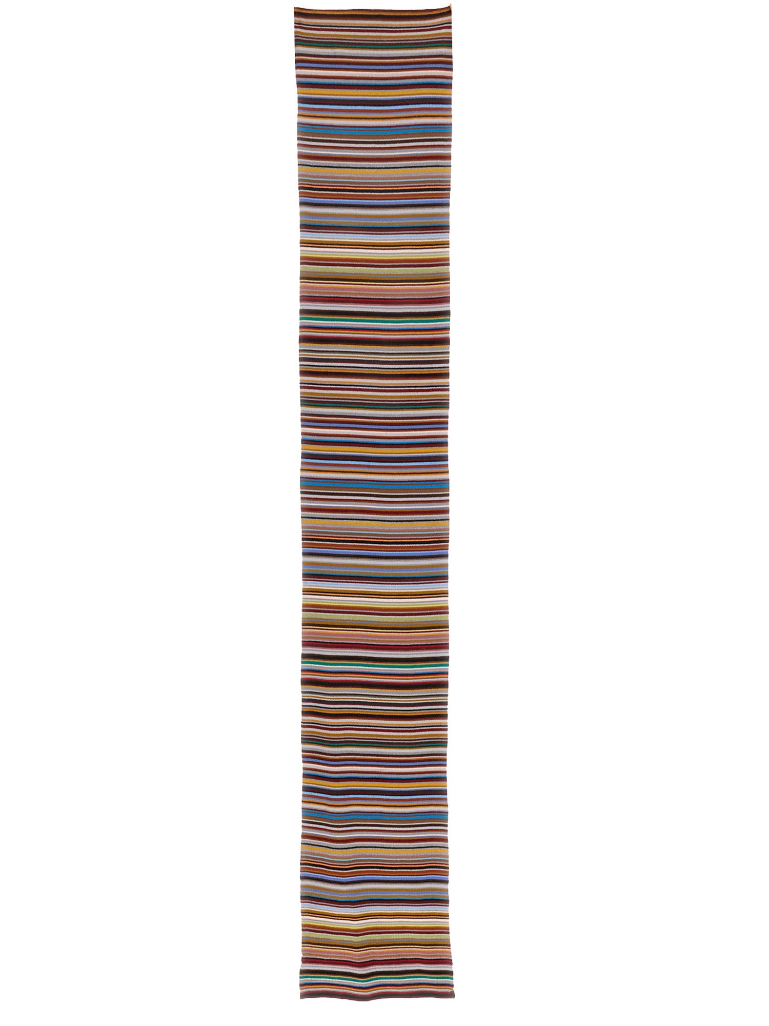 Shop Paul Smith Scarf With Logo In Multicolour