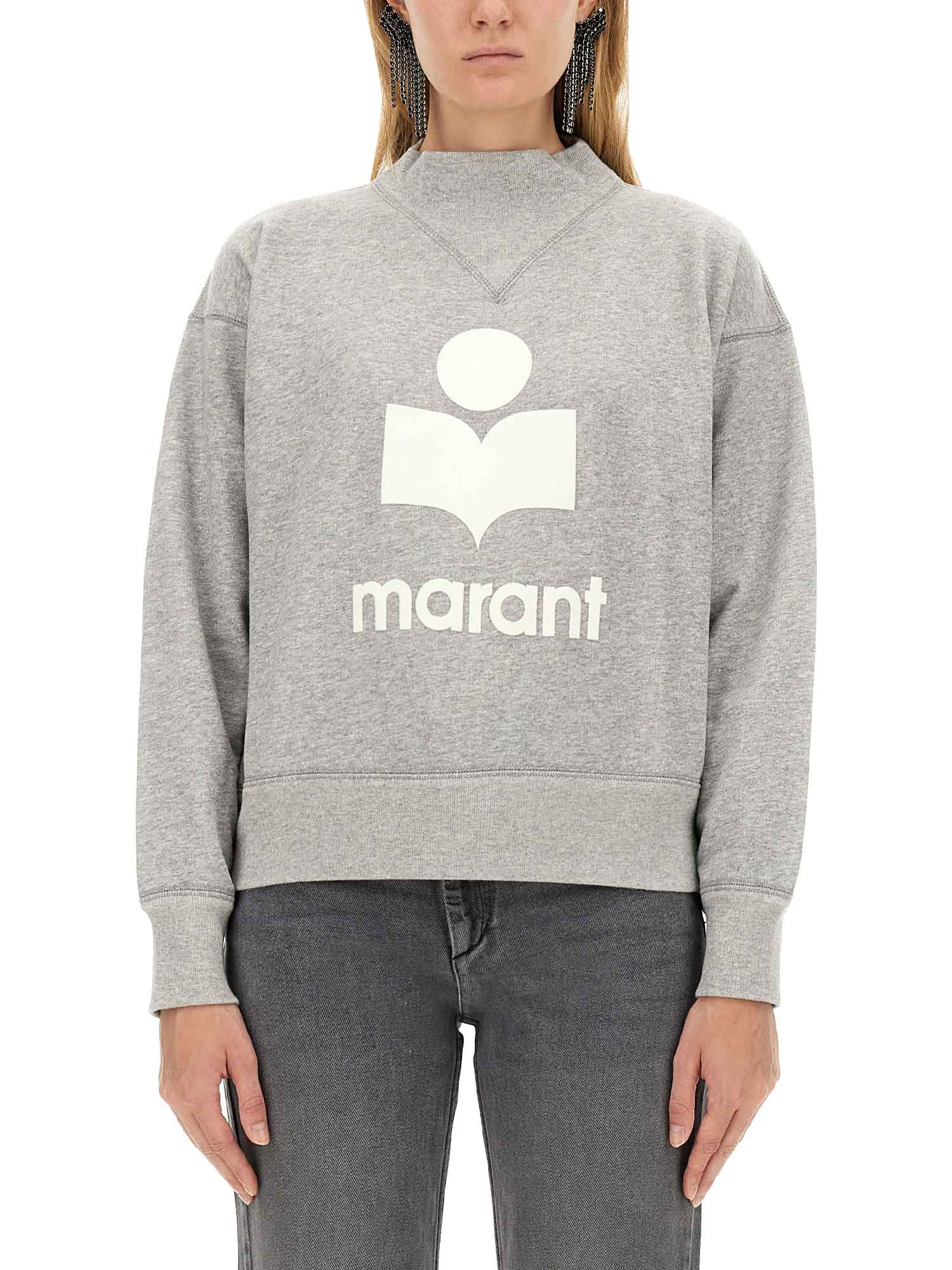 Shop Marant Etoile "moby" Sweatshirt In Grey