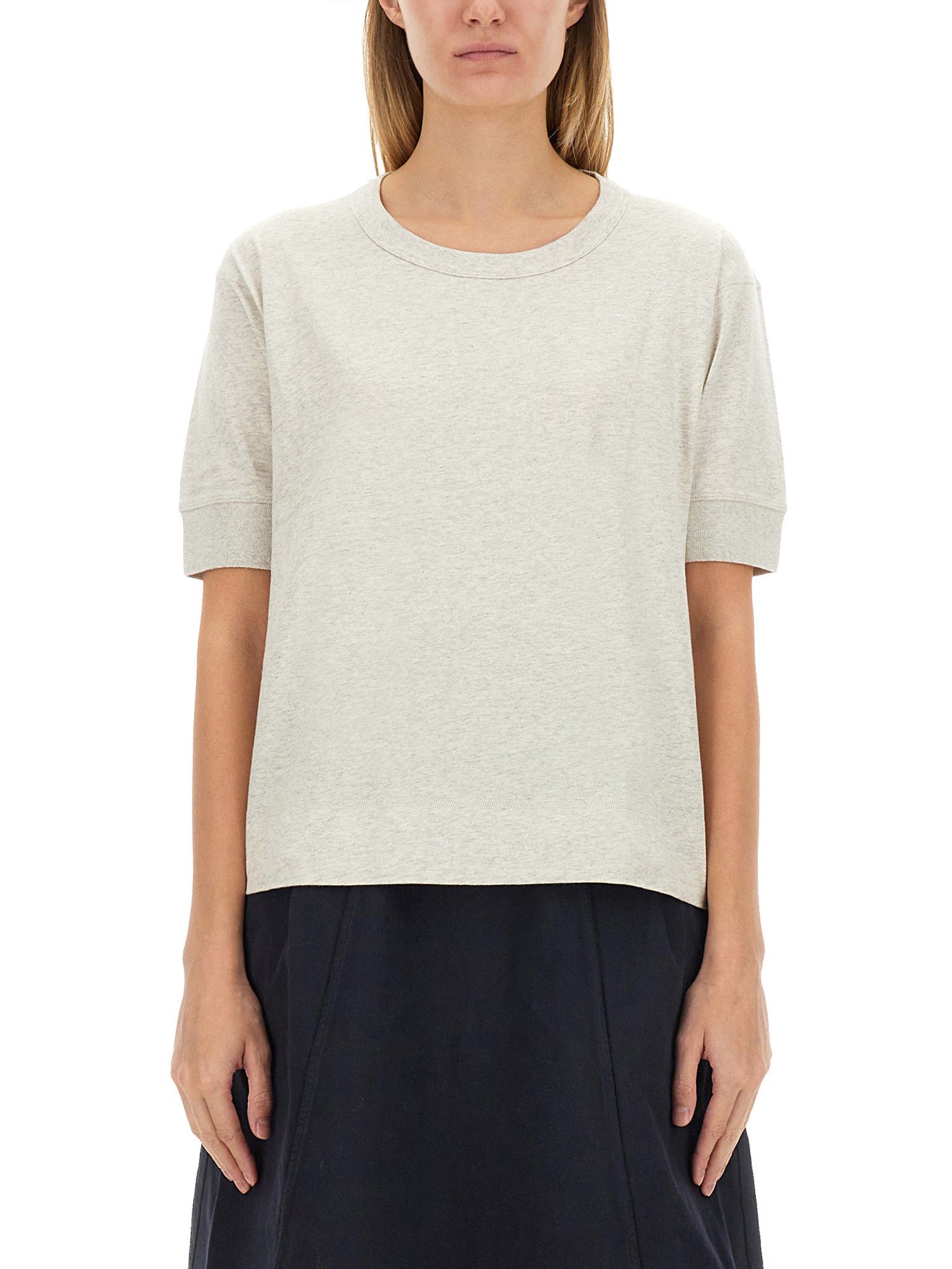 Shop Margaret Howell Cotton T-shirt In Grey