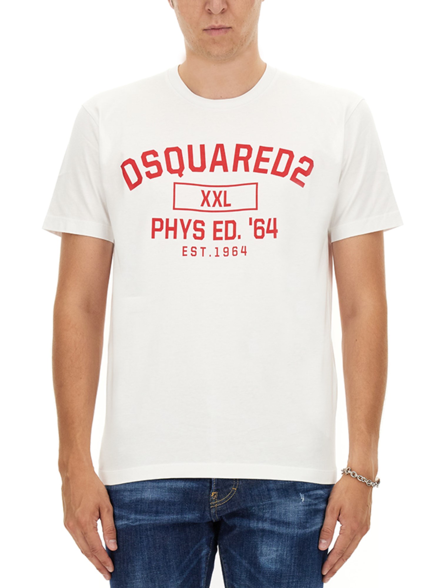 Shop Dsquared2 T-shirt With Logo In White