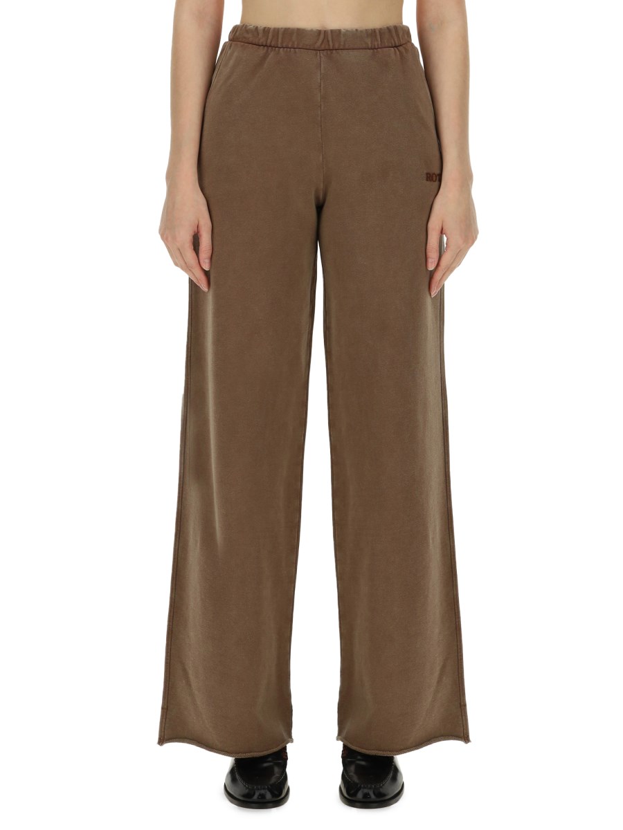 ROTATE BIRGER CHRISTENSEN PANTALONE IN FELPA WIDE LEG