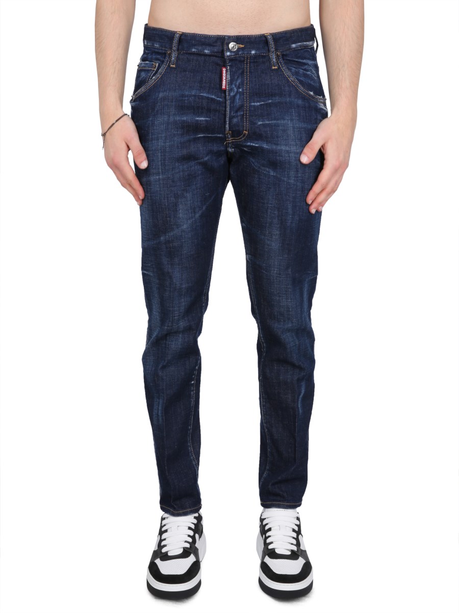 DSQUARED JEANS SKATER FIT IN DENIM DI COTONE