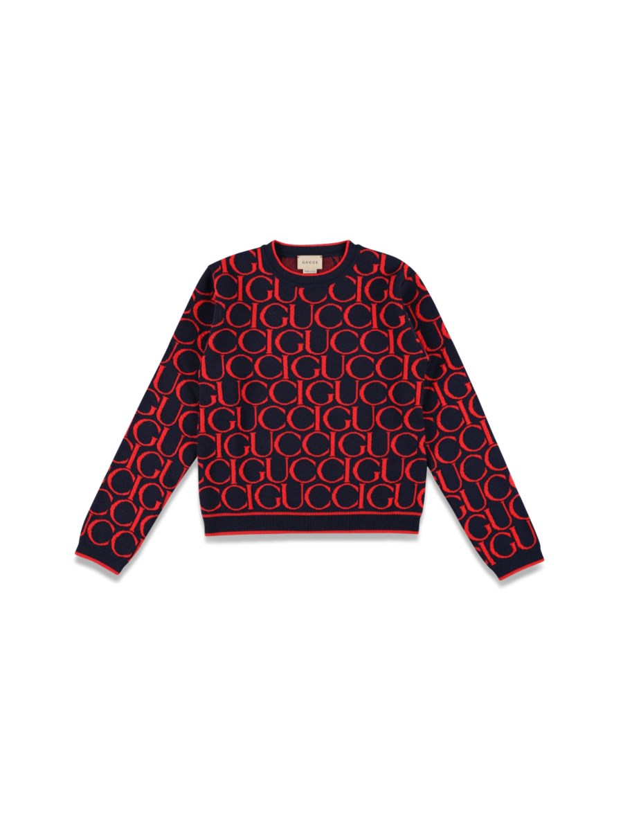 j l/s crew neck wo gucci jacqu/ oltremare/red