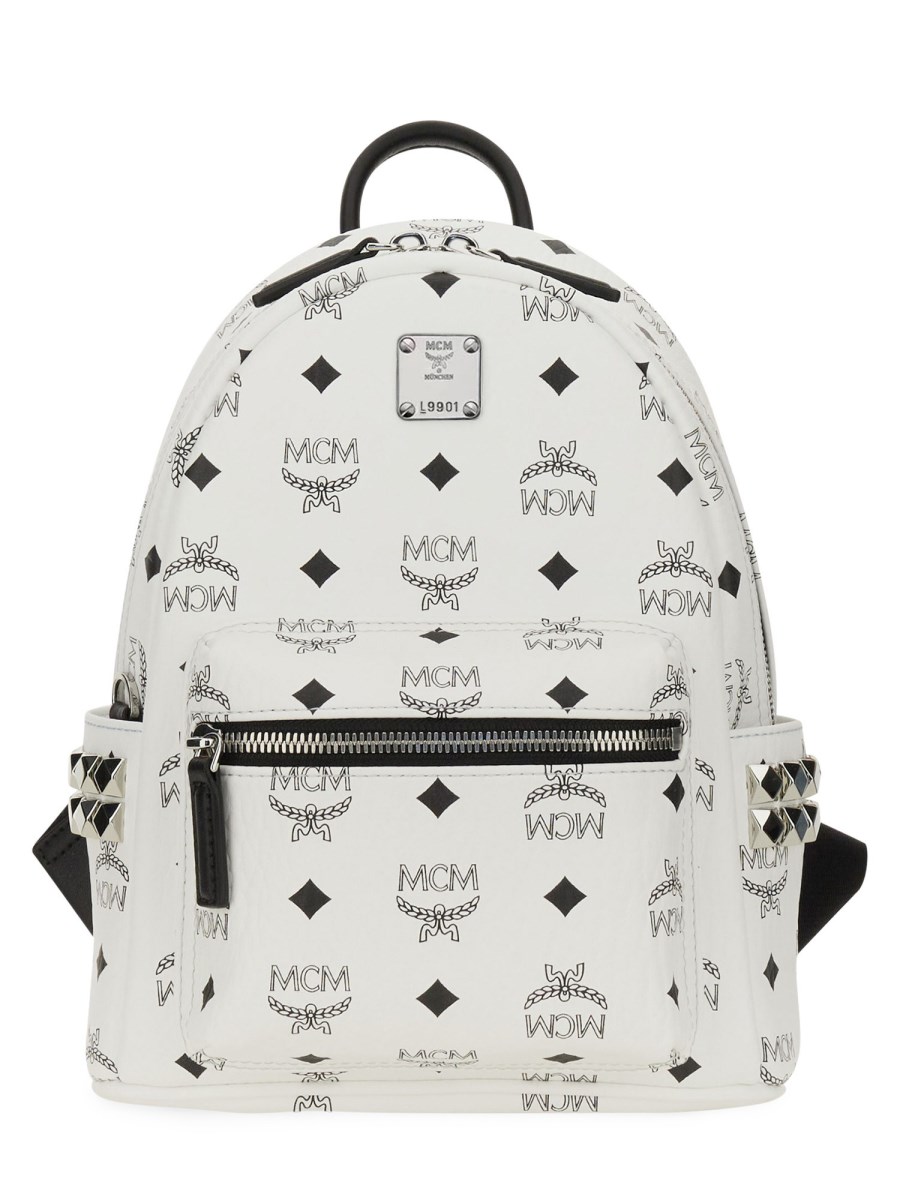 Mcm stark backpack white best sale