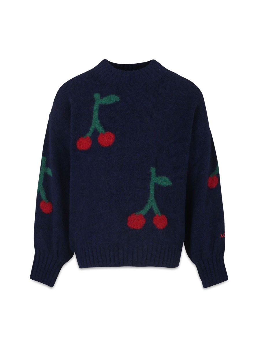 bobo cherry all over turtle neck jumper