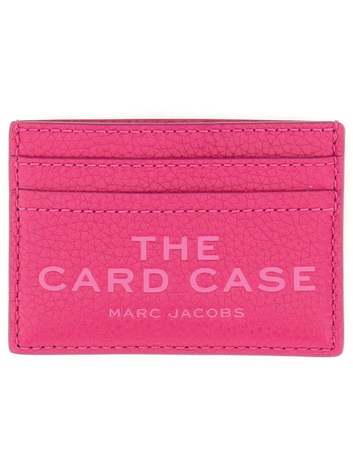 Shop Marc Jacobs Card Holder With Logo In Fuchsia