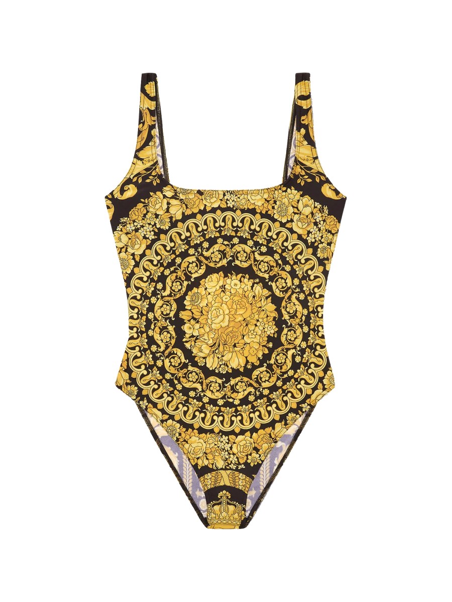 VERSACE COSTUME INTERO IN NYLON CON STAMPA BAROCCO