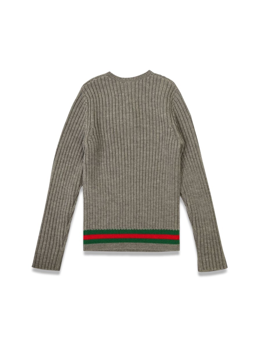 j l/s crew neck wo rib st/grey/ green/red