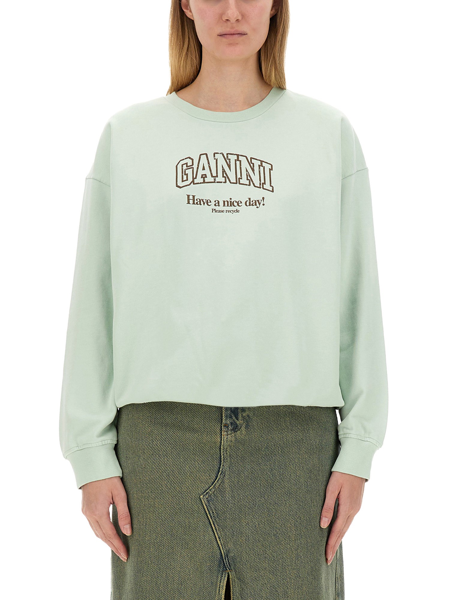 Ganni Sweaters In Green