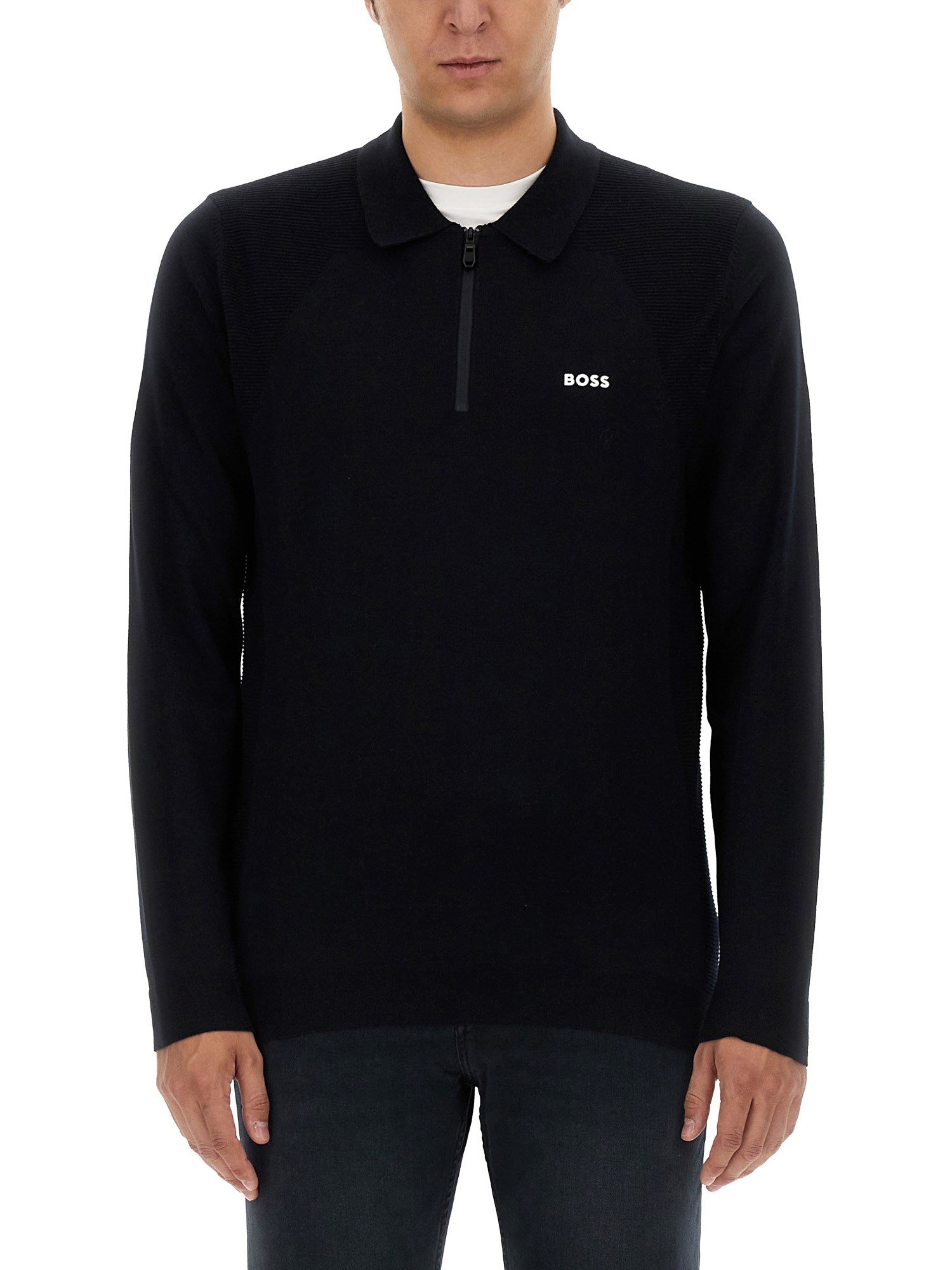 Shop Hugo Boss Sweatshirt With Logo In Blue