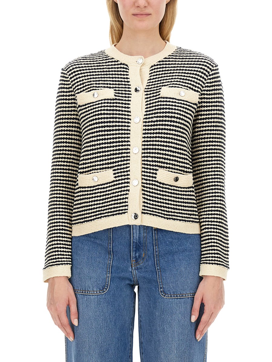 TORY BURCH CARDIGAN KENDRA IN COTONE