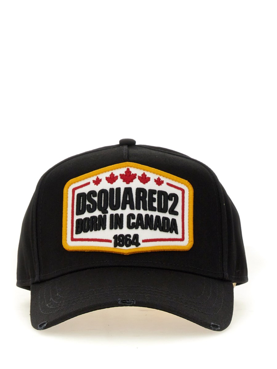 DSQUARED CAPPELLO DA BASEBALL IN COTONE CON LOGO