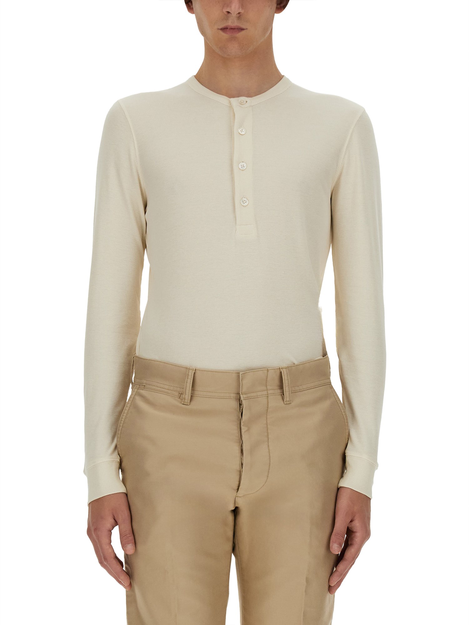 Shop Tom Ford Slim Fit Shirt In Ivory