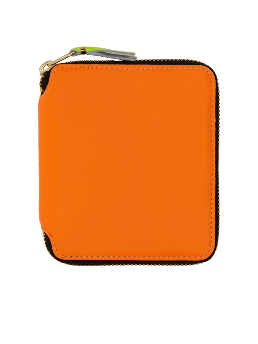 COMME DES GARCONS WALLET PORTAFOGLIO SUPER FLUO IN PELLE