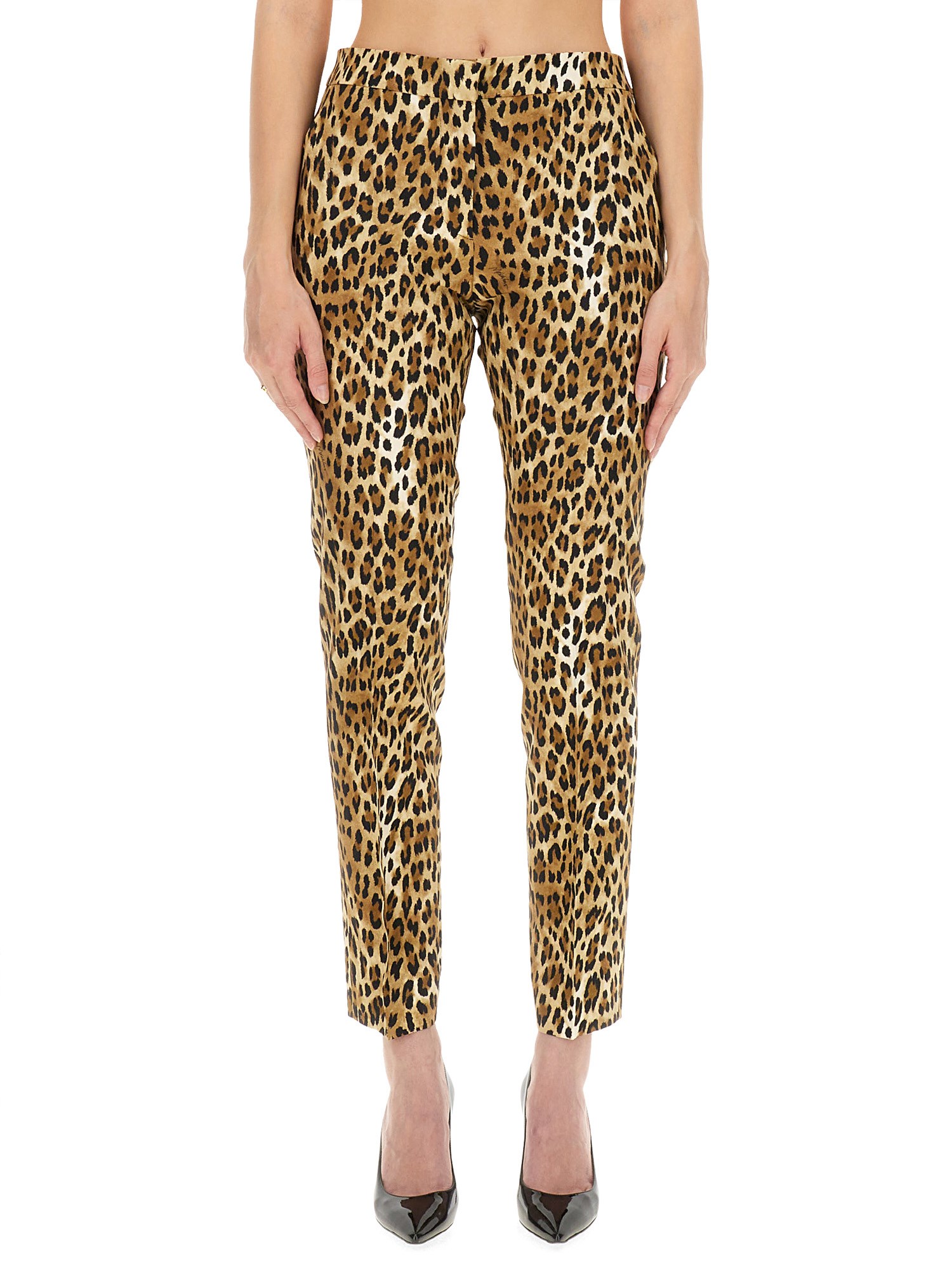 Moschino Women's Pants With Animal Pattern In Animalier