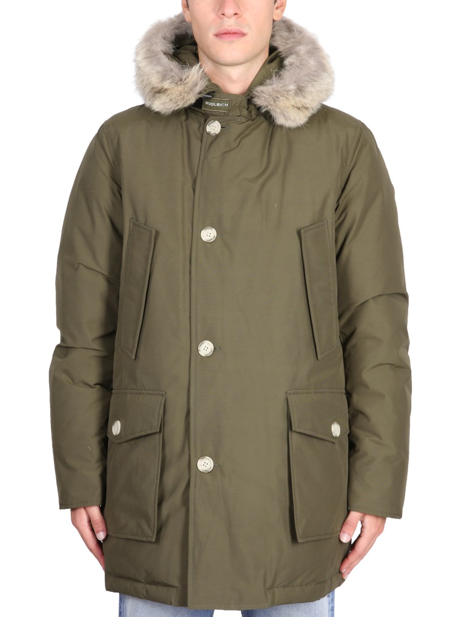 WOOLRICH PIUMINO "ARCTIC" CON CAPPUCCIO CORDATO DI PELLICCIA