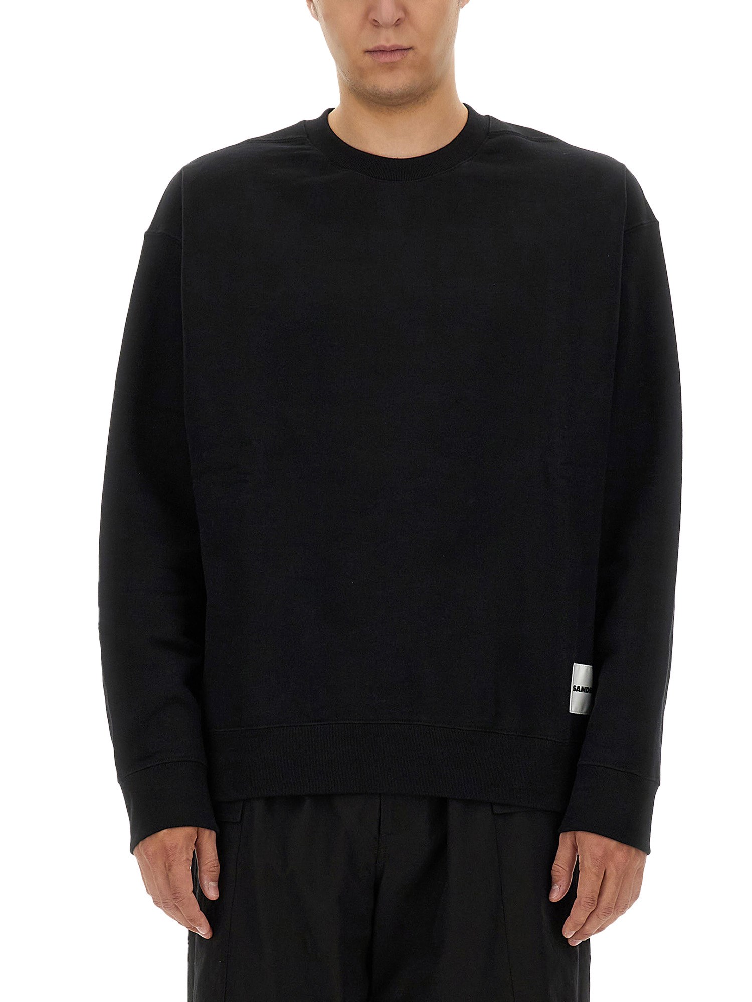 Shop Jil Sander Crewneck Sweatshirt In Black