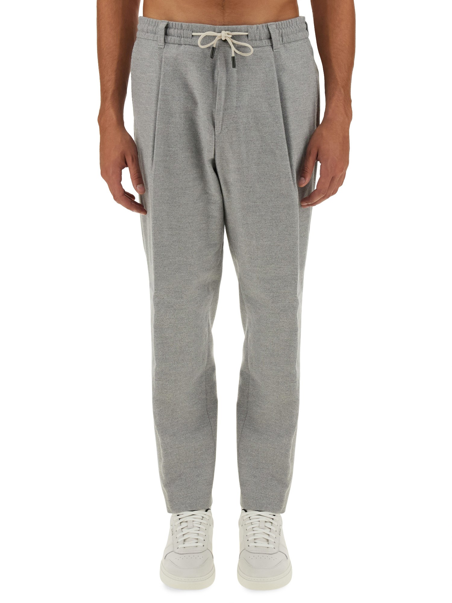 Shop Boss Camel Jogging Pants In Grey