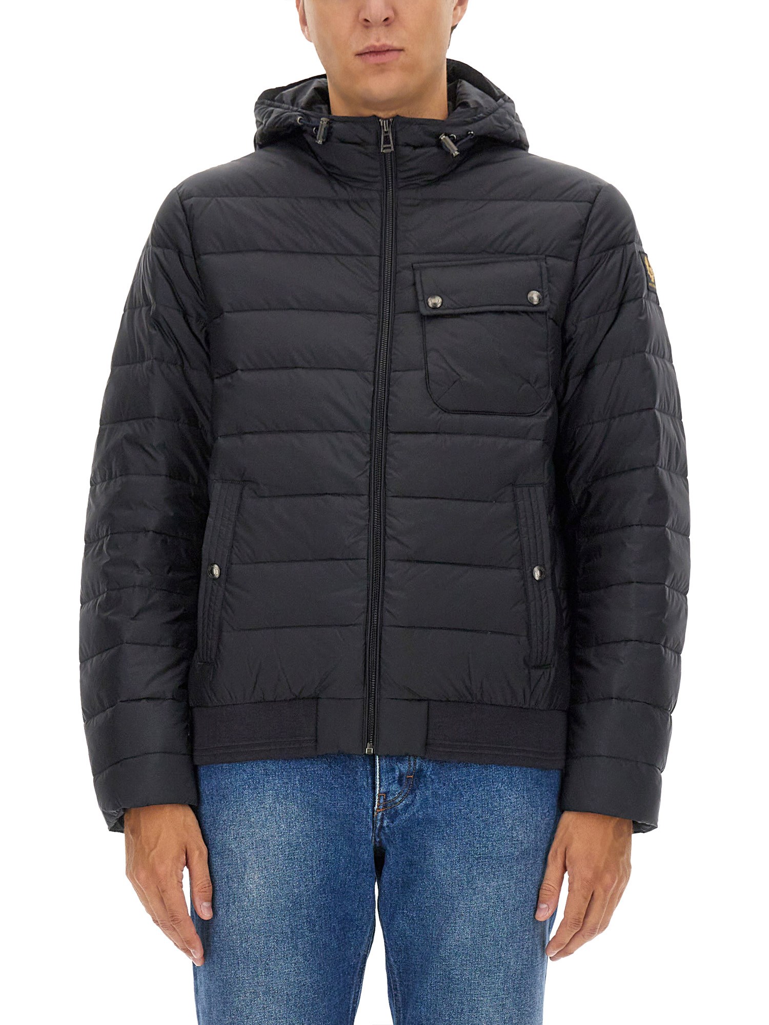 Shop Belstaff Down Jacket "streamline" In Blue