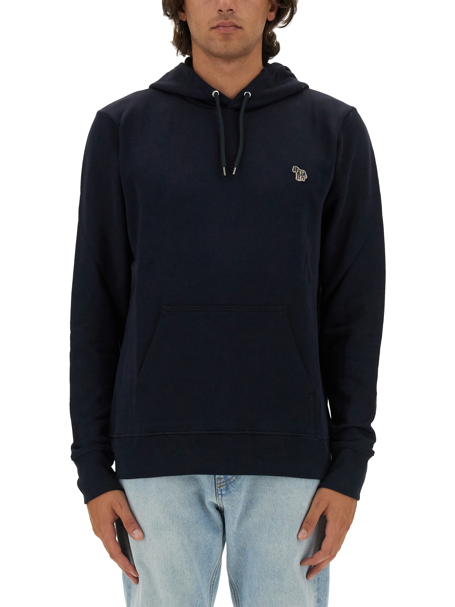 Ps By Paul Smith Sweatshirt With Zebra Patch In Blue