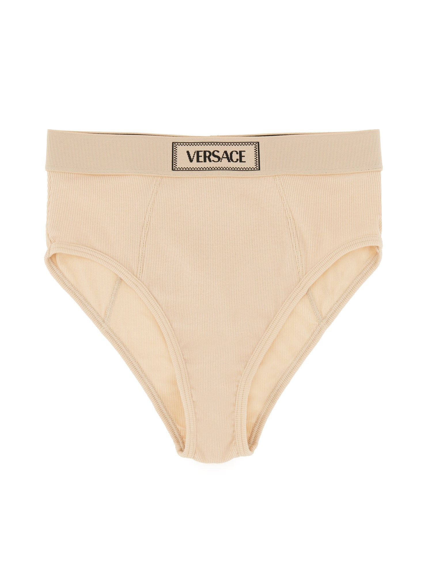 Shop Versace Cotton Slip. In Nude