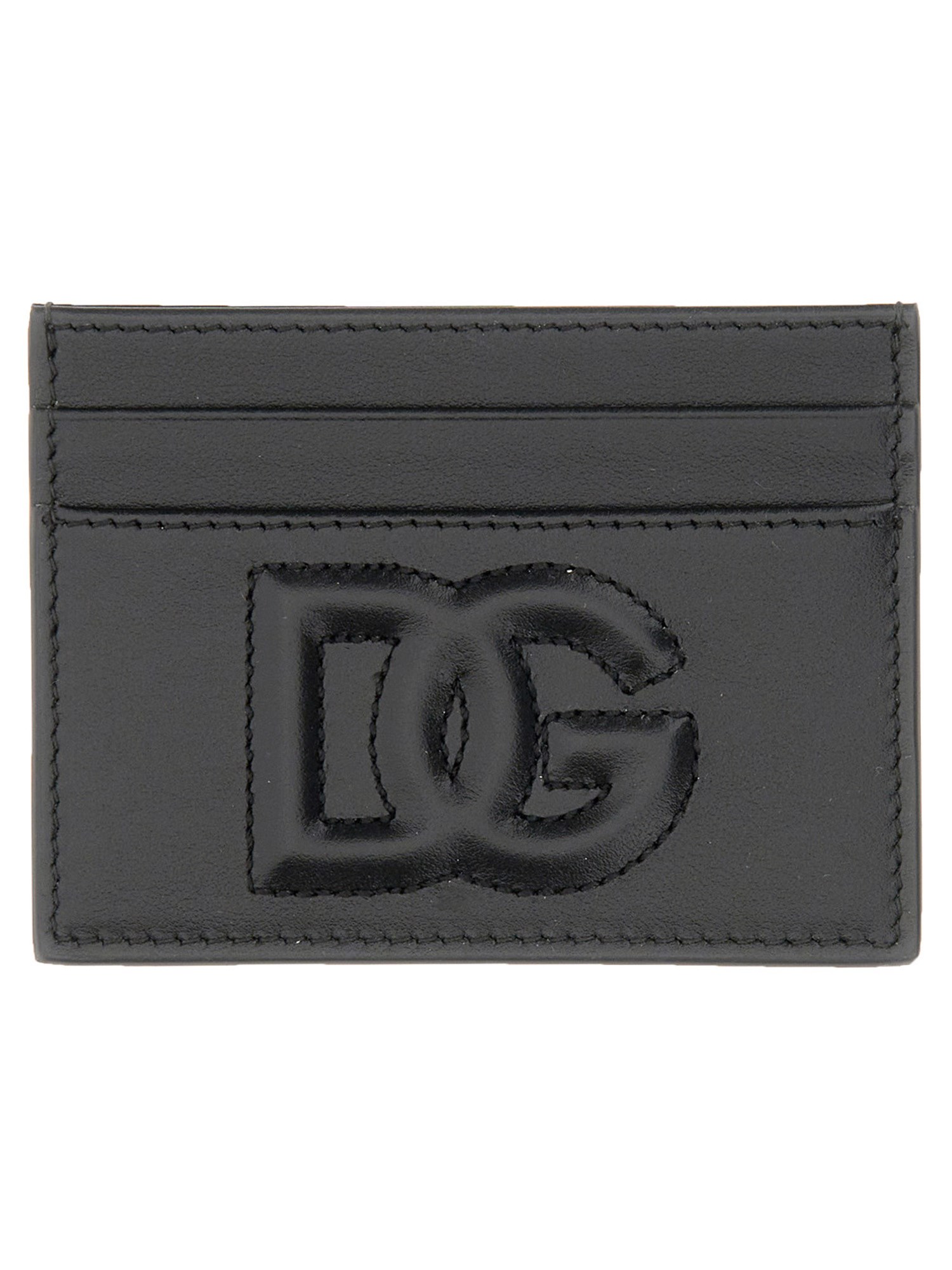 Shop Dolce & Gabbana Leather Card Holder In Black