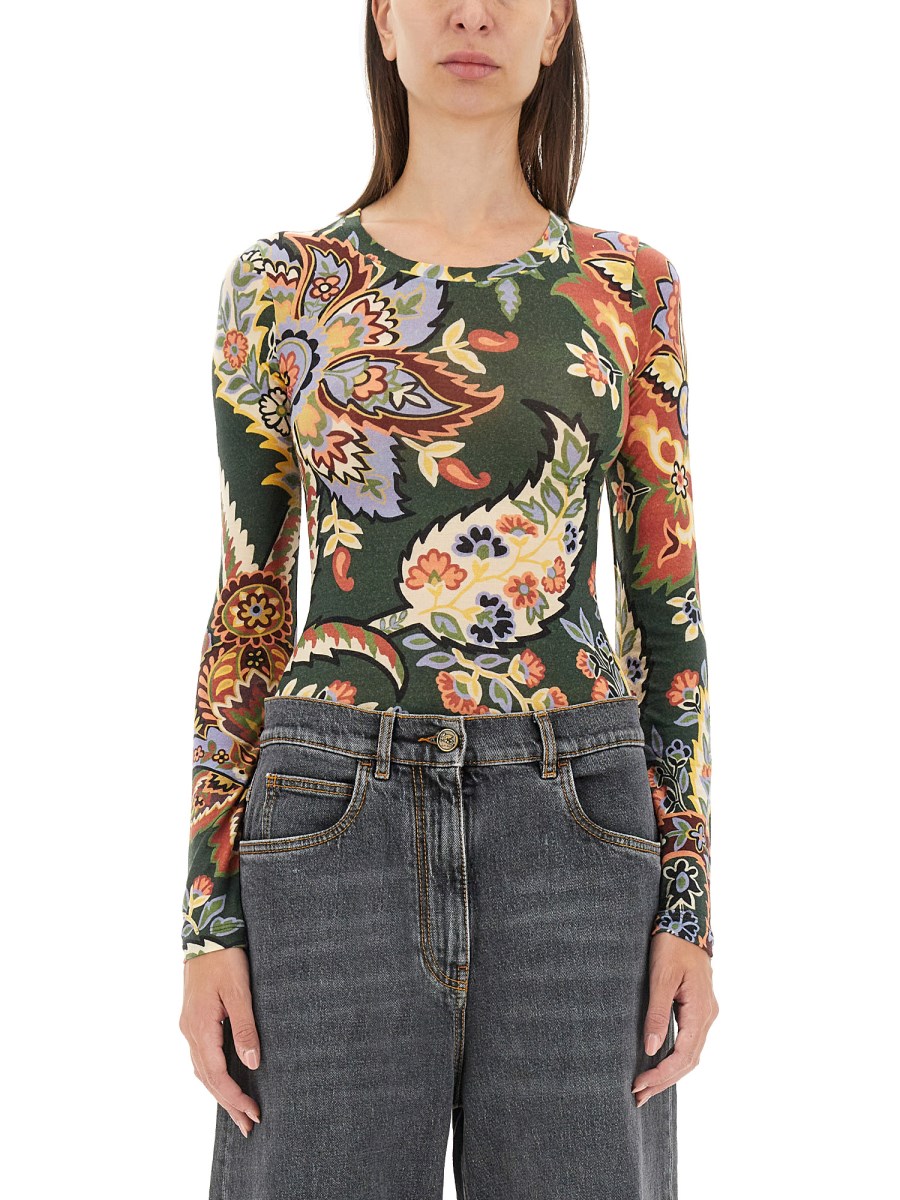 ETRO TOP PAISLEY IN JERSEY