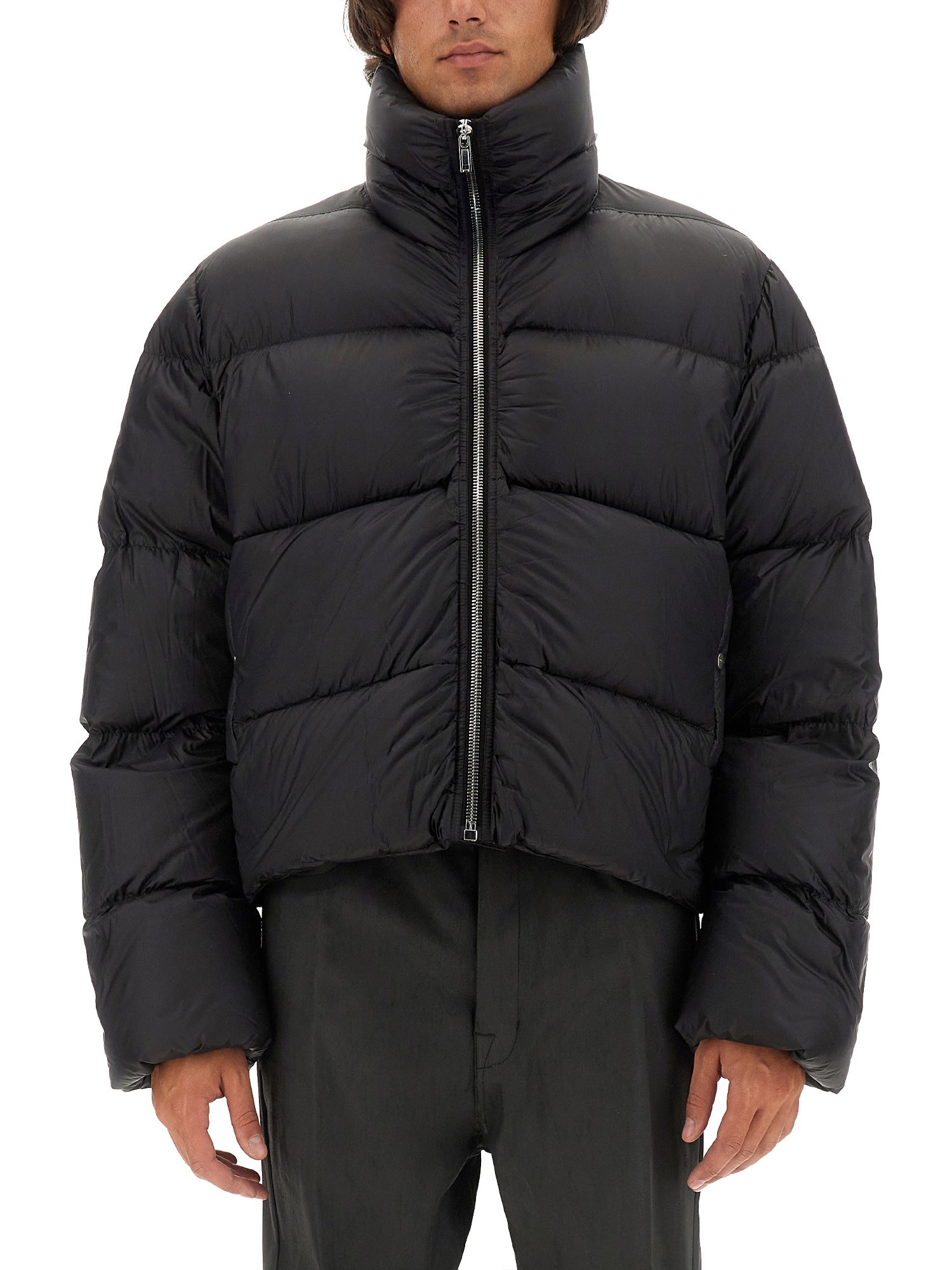 Shop Rick Owens Quilted Down Jacket In Black