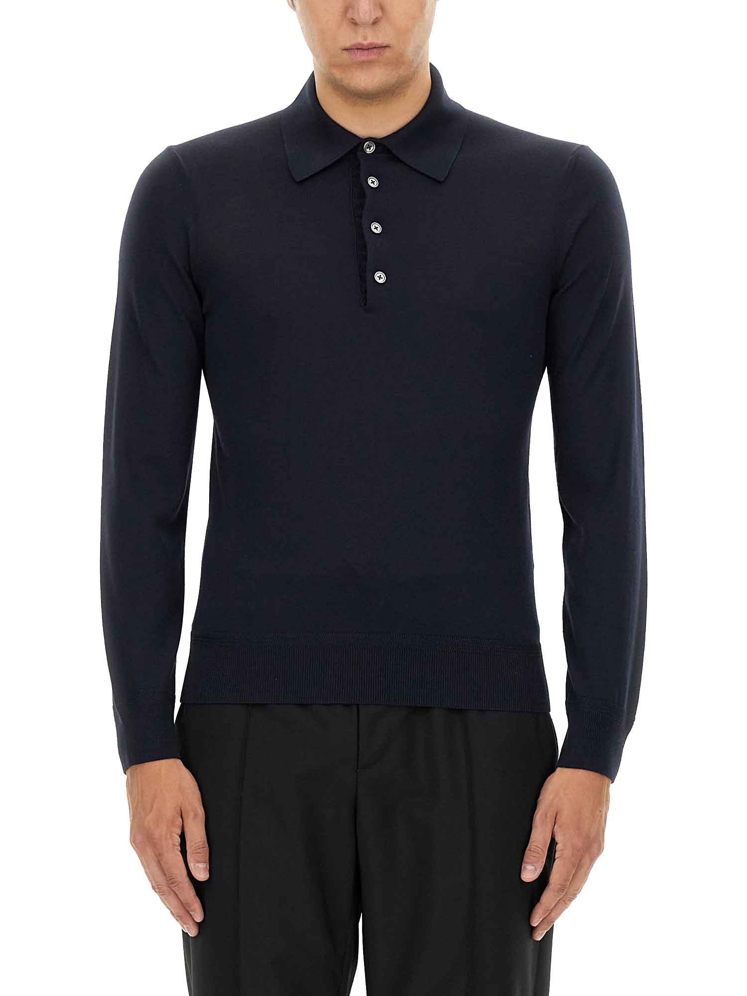 Shop Tom Ford Merino Wool Sweater In Blue