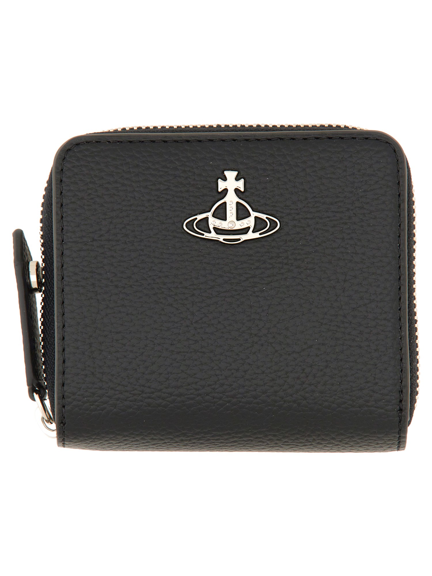 Shop Vivienne Westwood Medium Zippered Wallet In Black