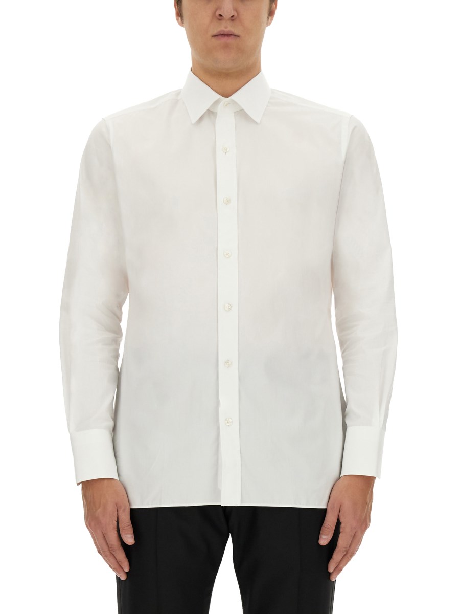 TOM FORD CAMICIA SLIM FIT IN POPELINE DI COTONE