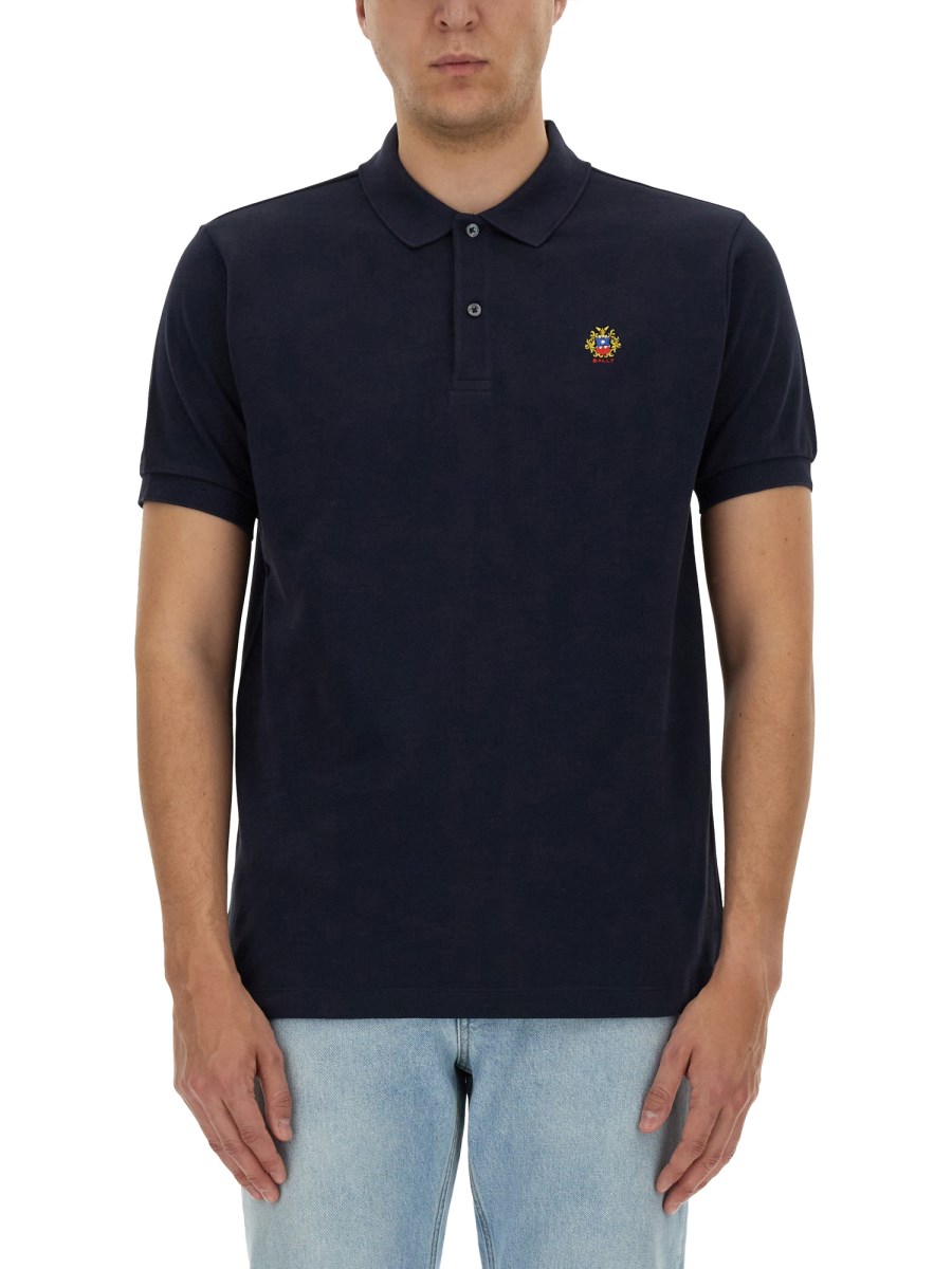 BALLY POLO IN PIQUÉ DI COTONE CON PATCH LOGO