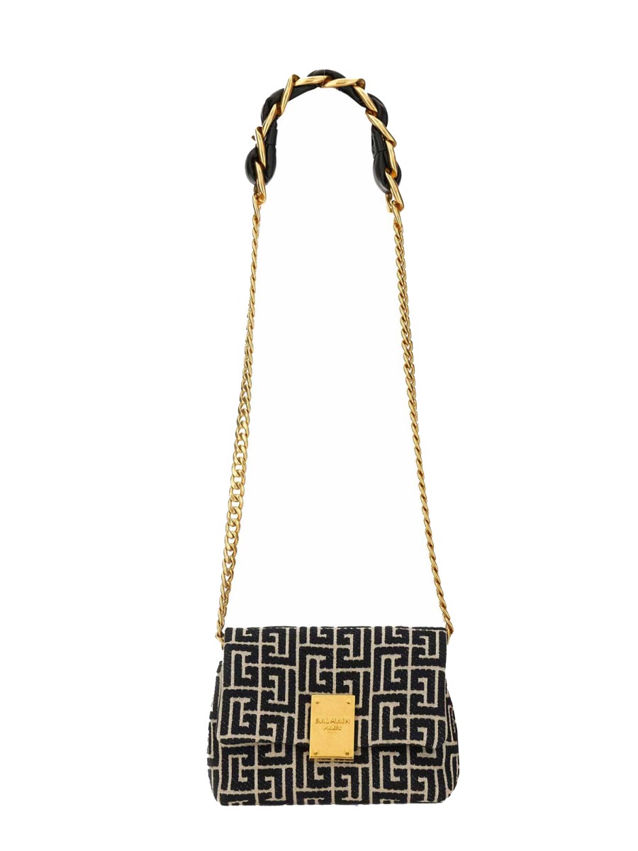 BALMAIN BORSA 1945 SOFT JACQUARD CON MONOGRAMMA