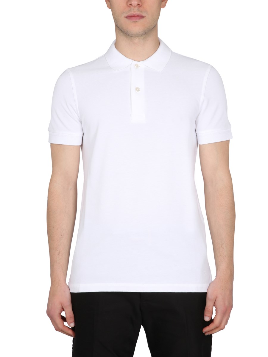 TOM FORD POLO TENNIS IN PIQUE DI COTONE