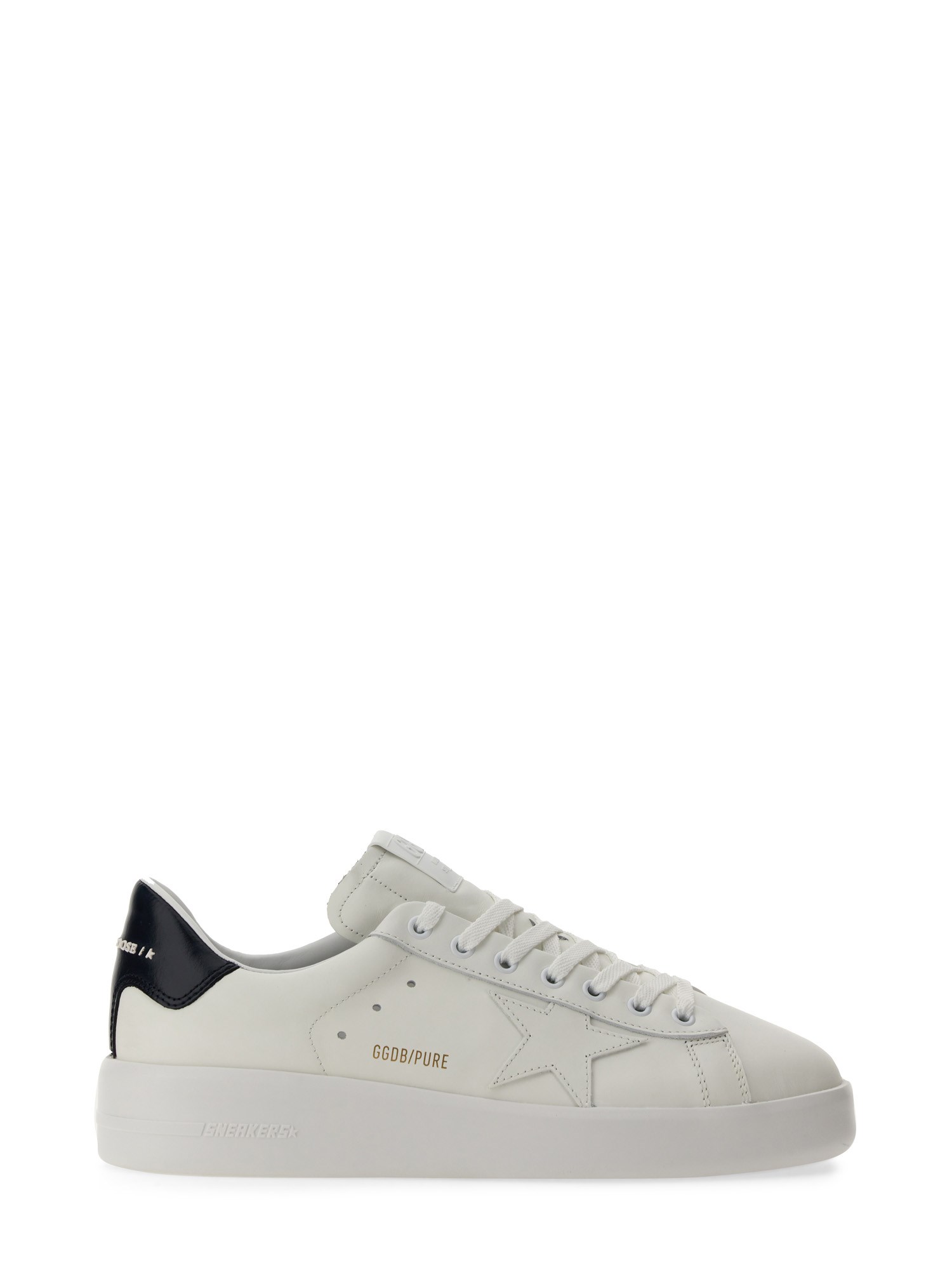 Golden Goose Mens Silver Com Pure Star Bio Logo-print Faux-leather Low-top Trainers In White