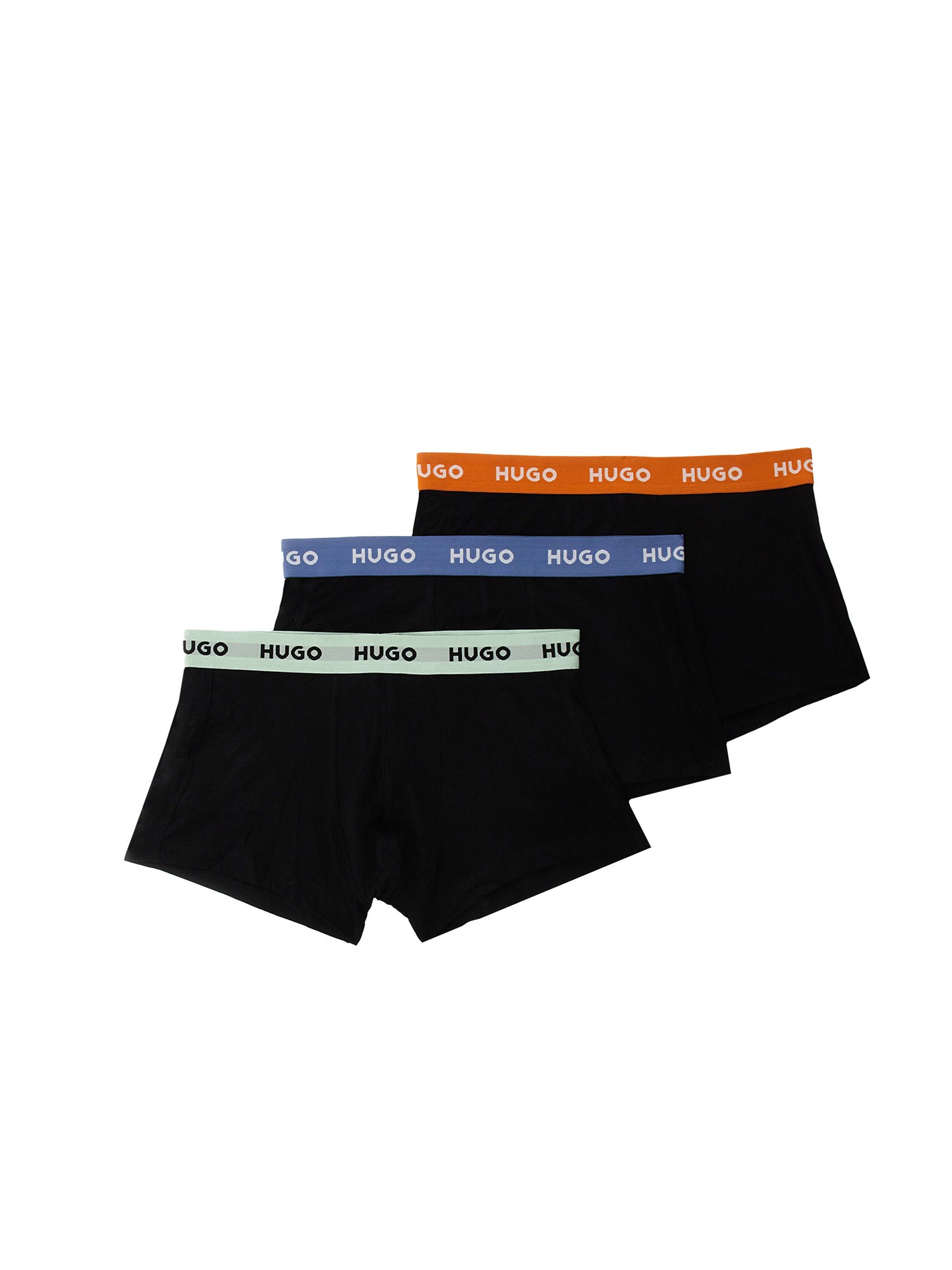 Shop Hugo Pack Of Three Boxers In Multicolour