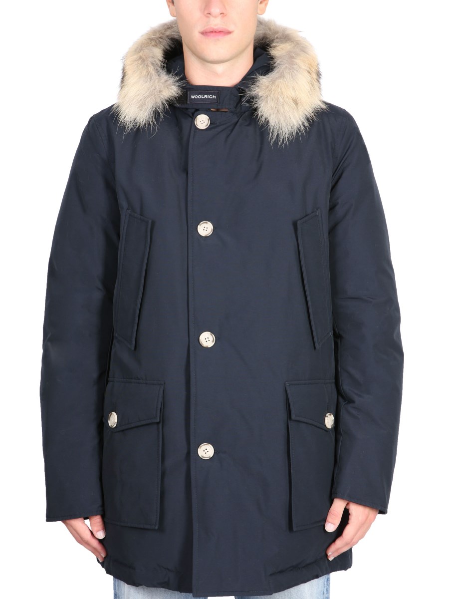 WOOLRICH PIUMINO ARCTIC CON CAPPUCCIO CORDATO DI PELLICCIA