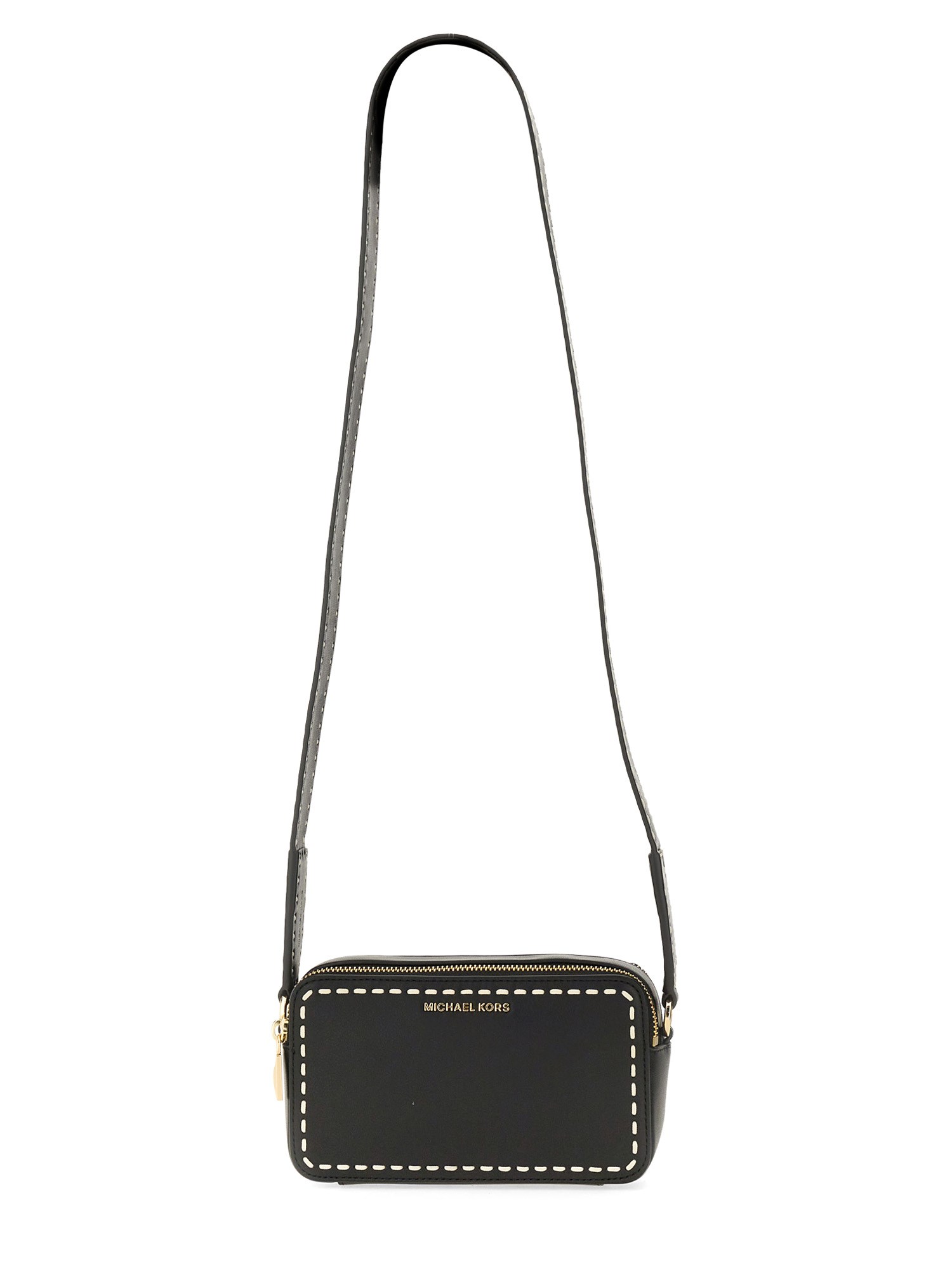Michael Michael Kors Rectangular Cow Leather Camera Bag In Black