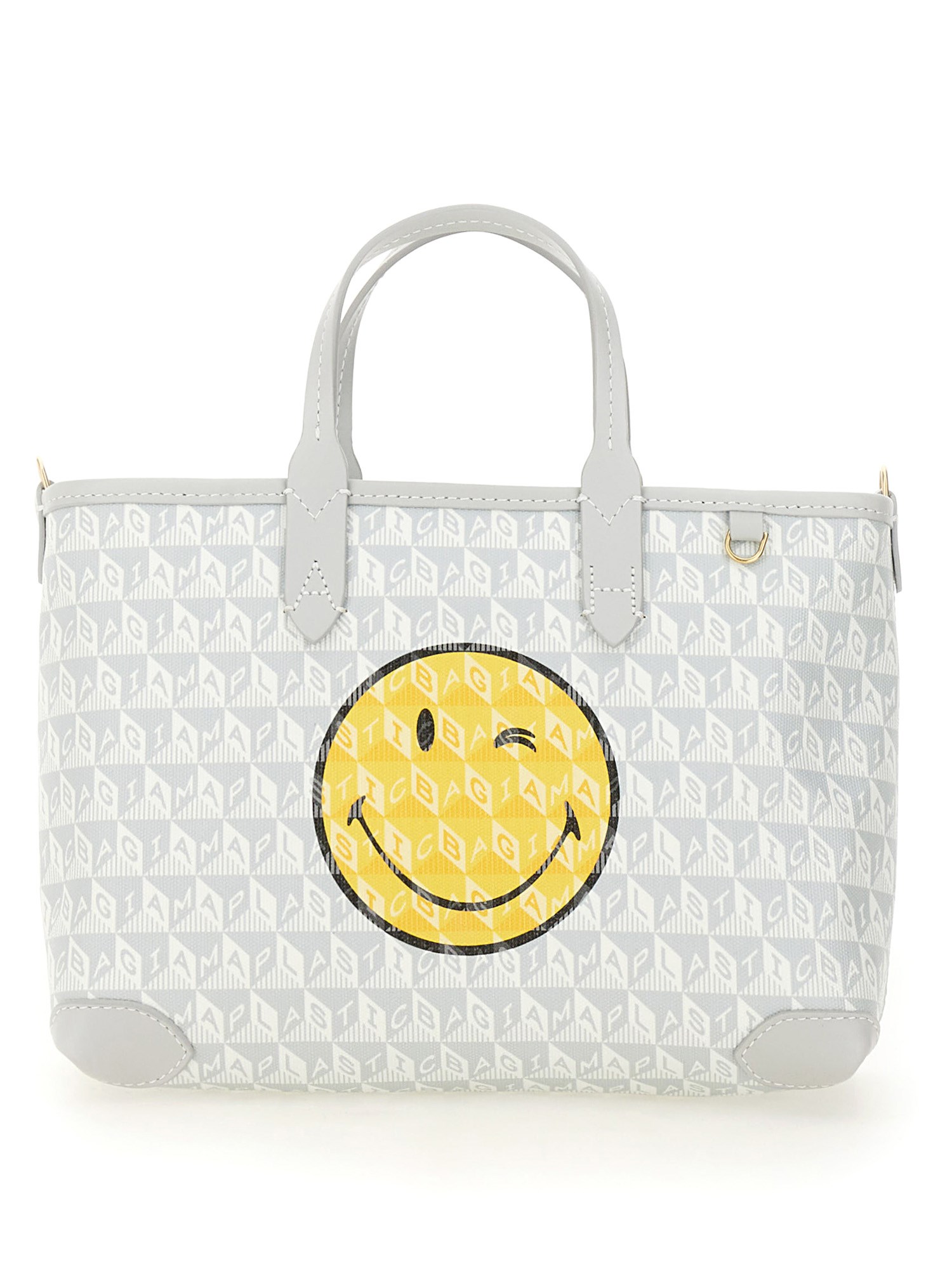Shop Anya Hindmarch "i Am A Plastic Bag Wink" Tote Bag Xs In Multicolour