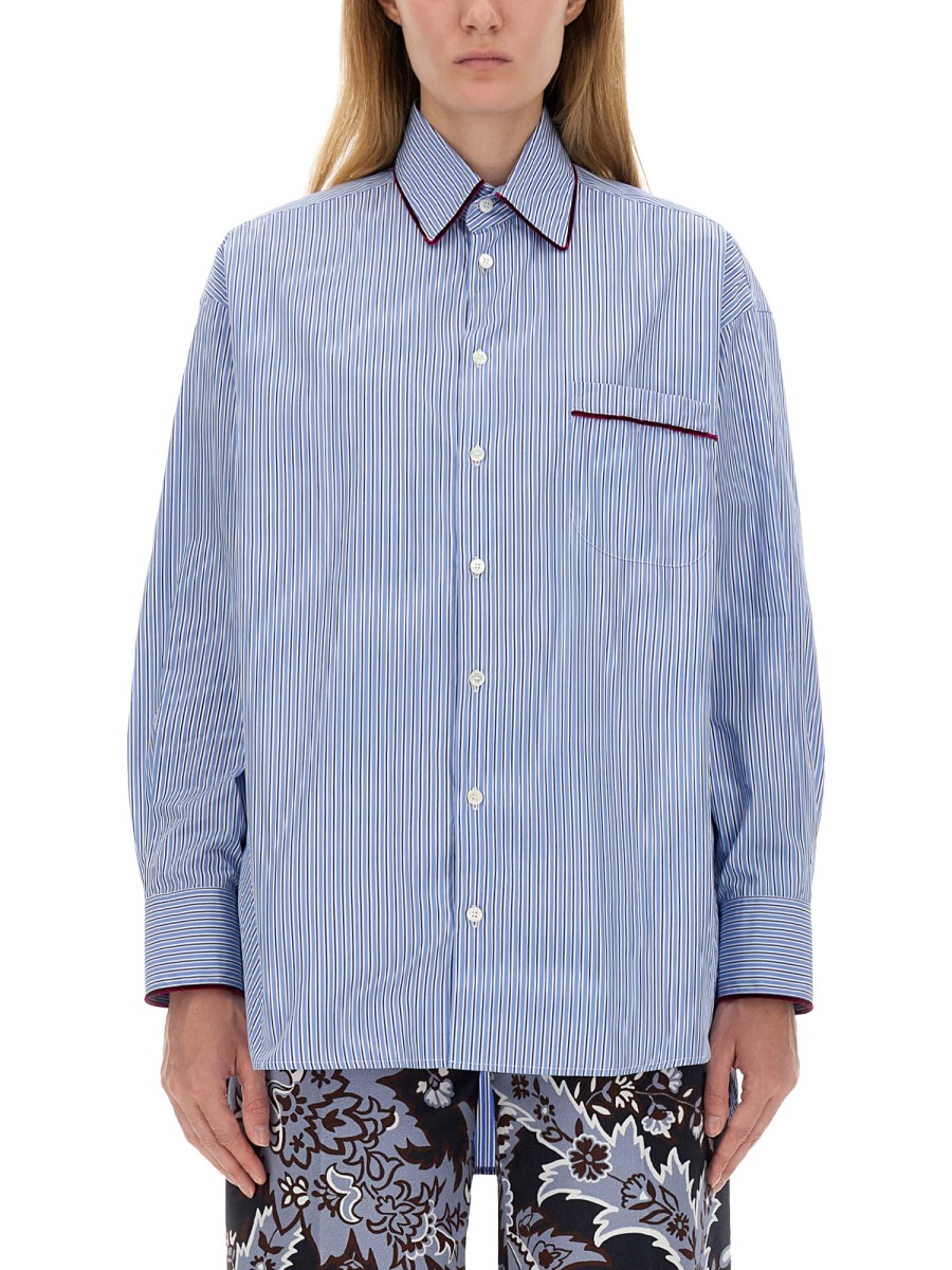 ETRO CAMICIA IN COTONE A RIGHE