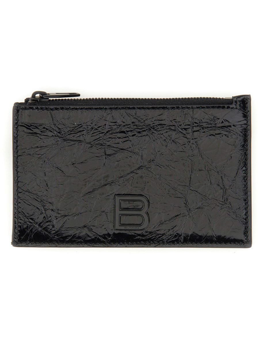 BALENCIAGA PORTA CARTE IN PELLE CON LOGO