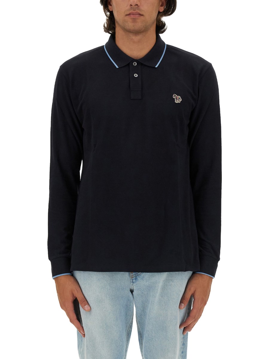 PS BY PAUL SMITH POLO CON PATCH ZEBRA IN COTONE