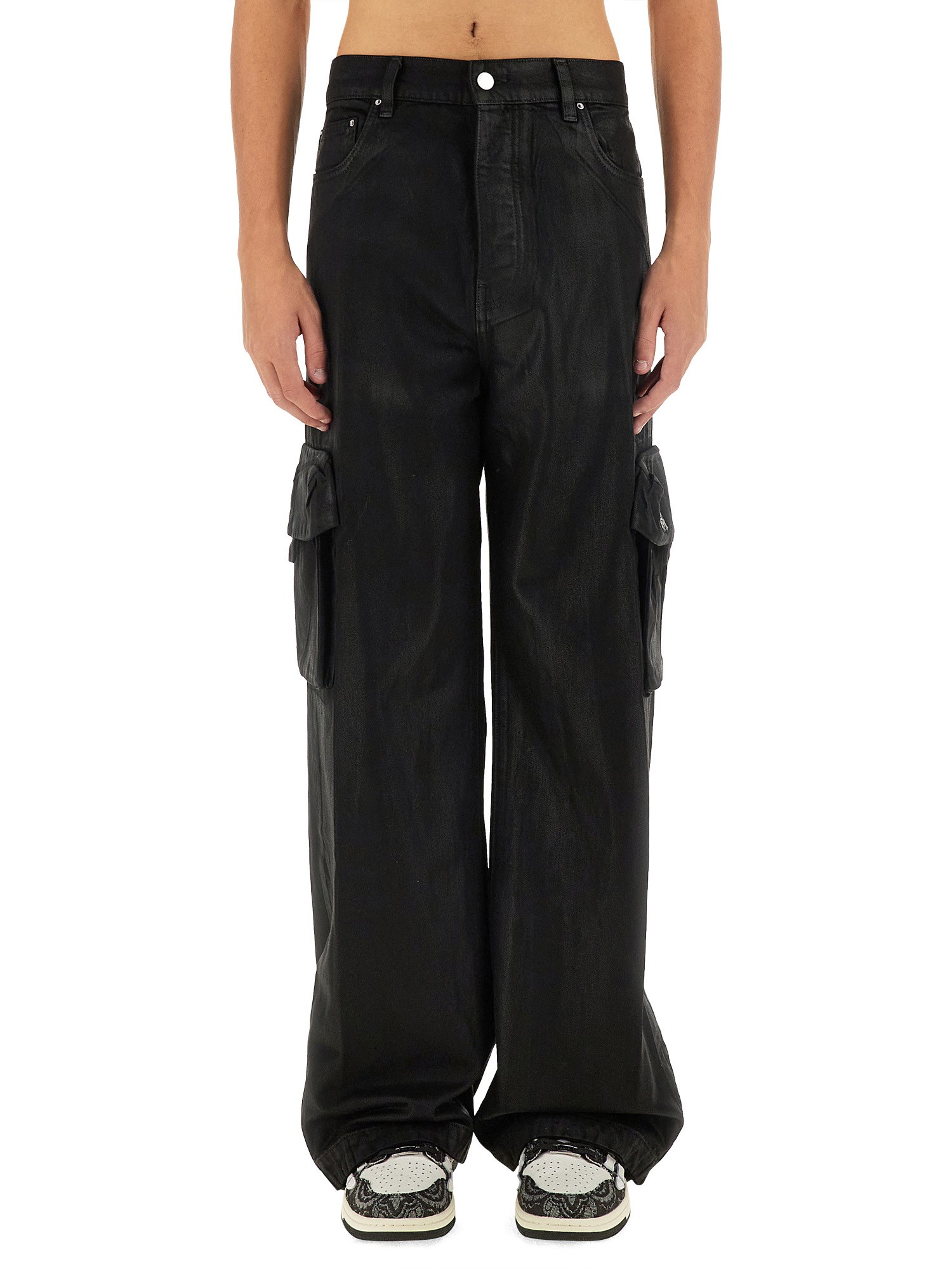 Shop Amiri Cargo Pants In Black