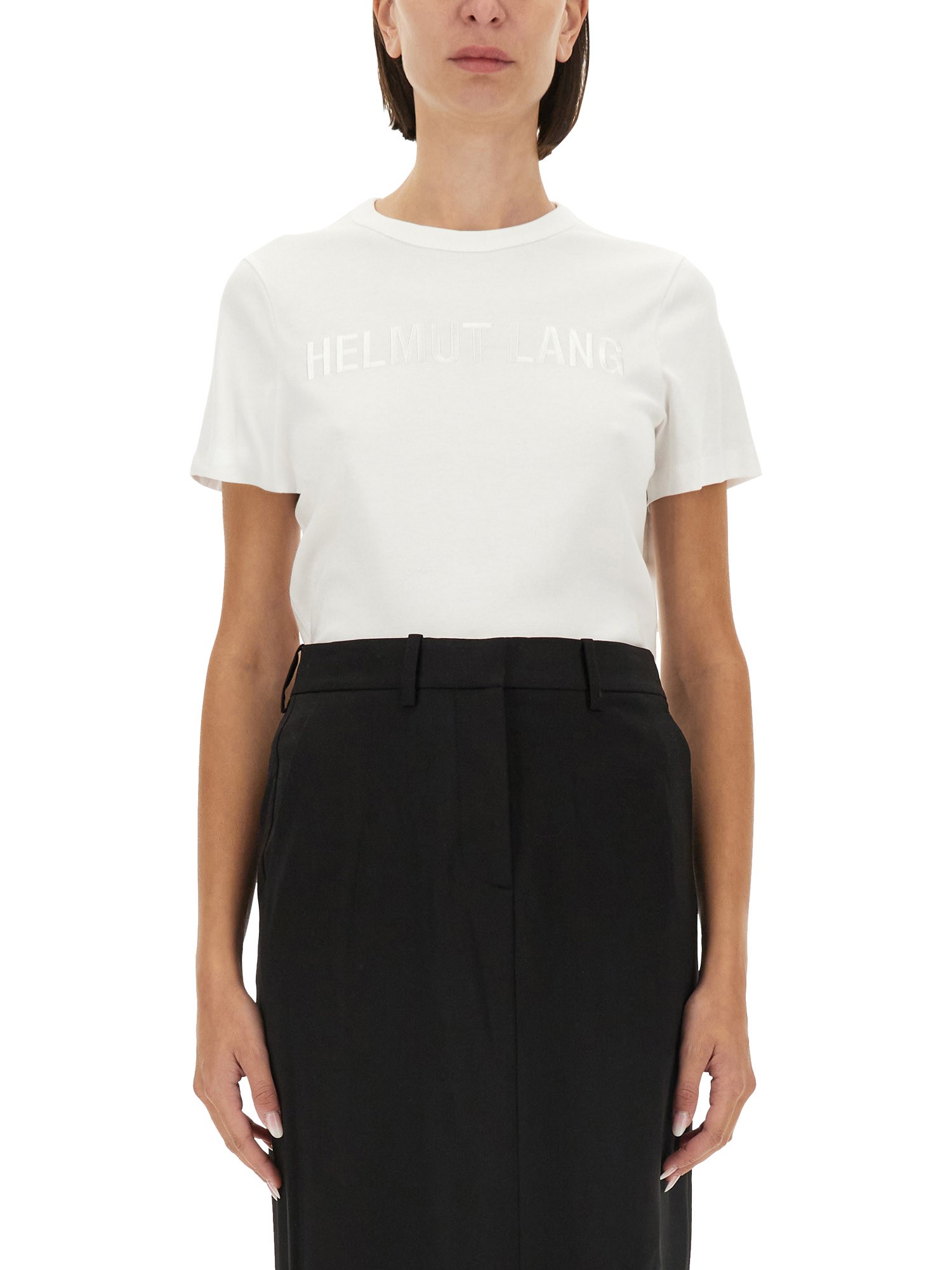 Shop Helmut Lang T-shirt With Logo In White