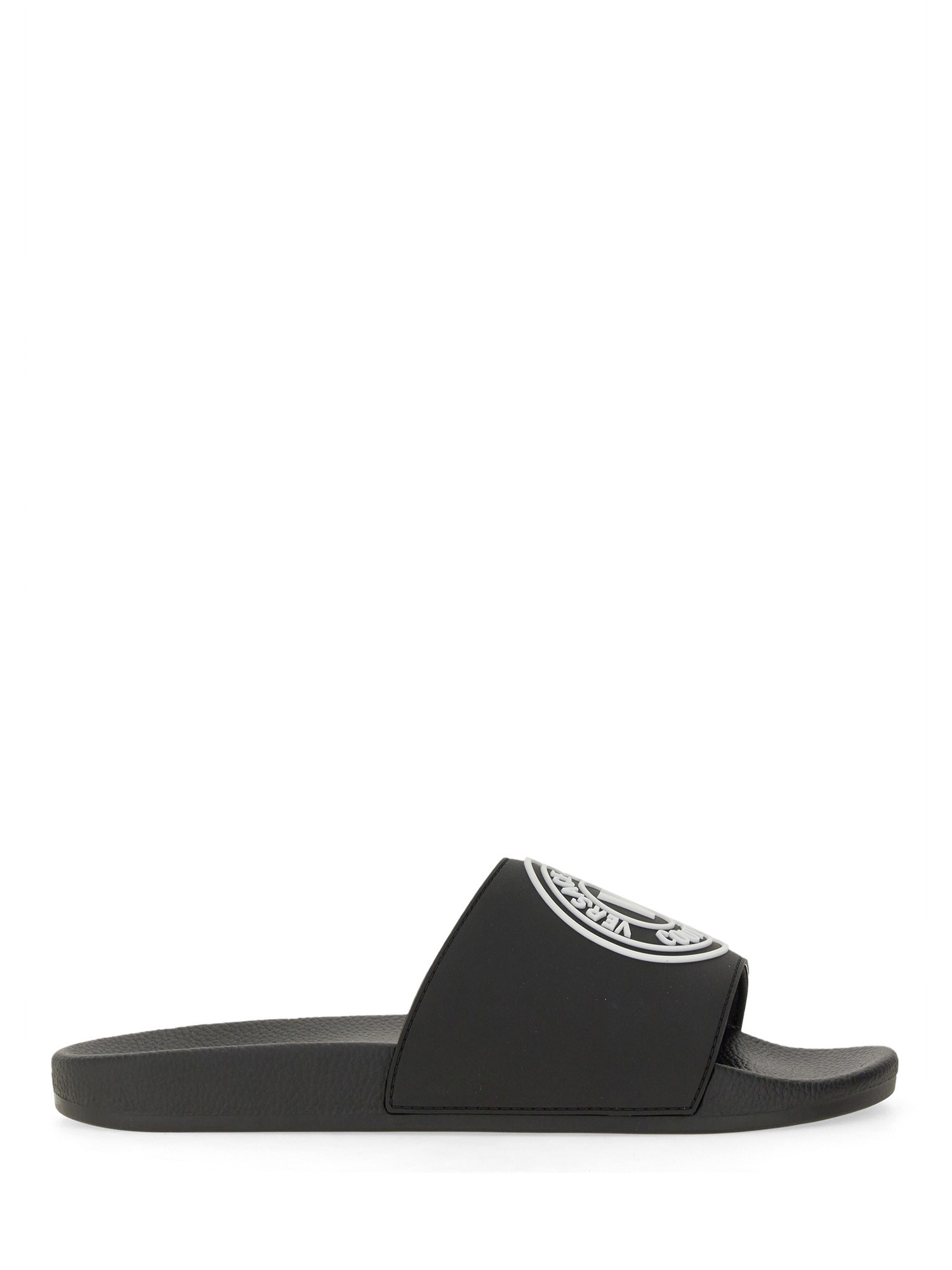VERSACE JEANS COUTURE SLIDE SANDAL WITH LOGO 