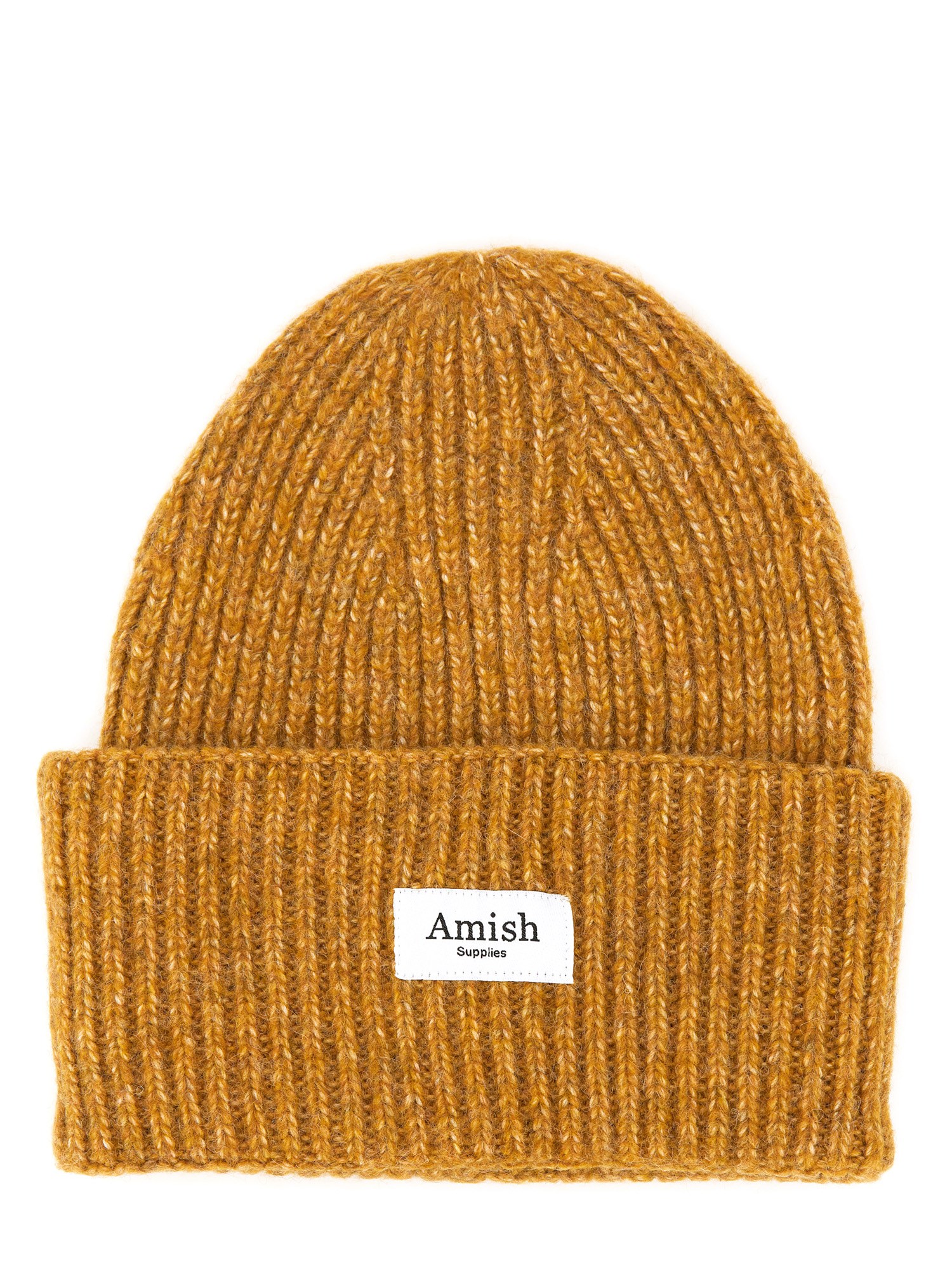 Shop Amish Beanie Hat With Logo In Yellow