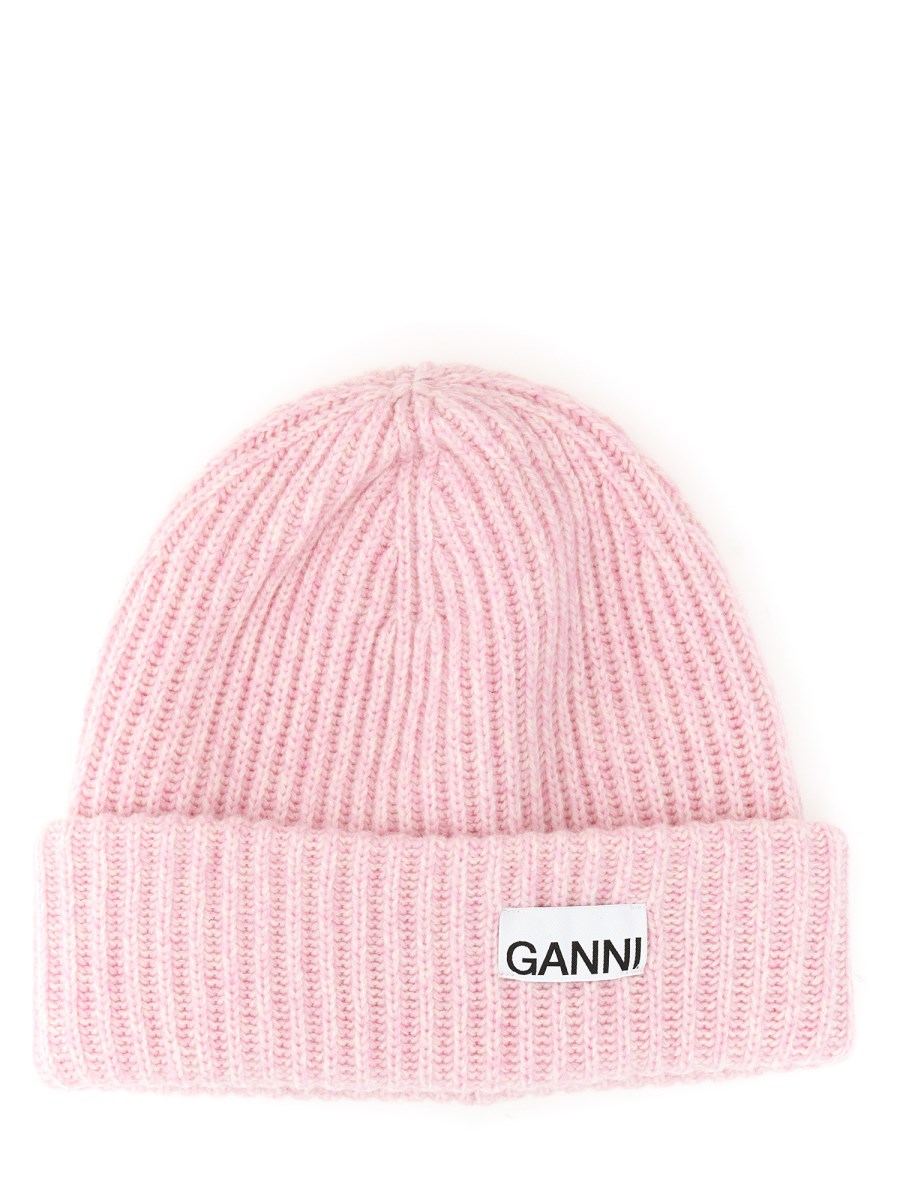 GANNI CAPPELLO BEANIE CON LOGO