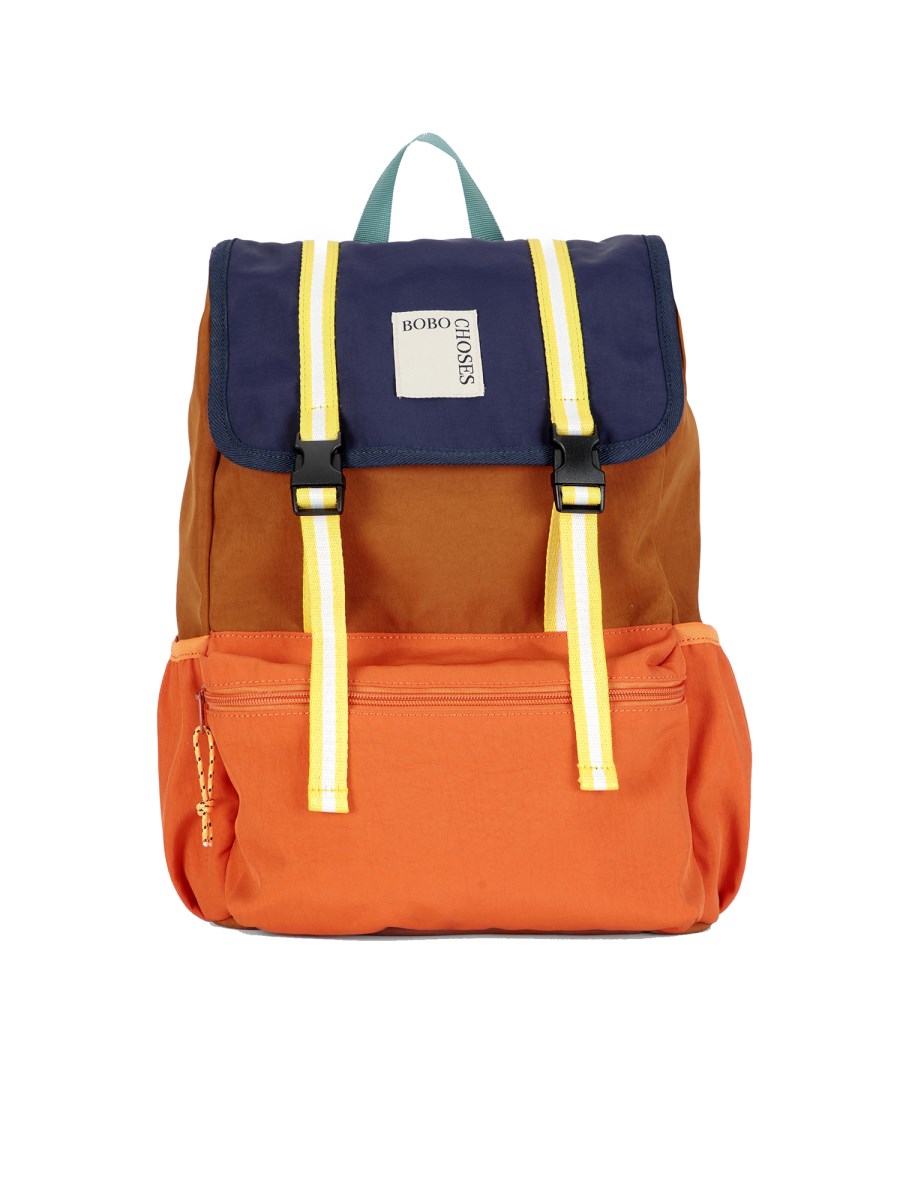 color block technic backpack