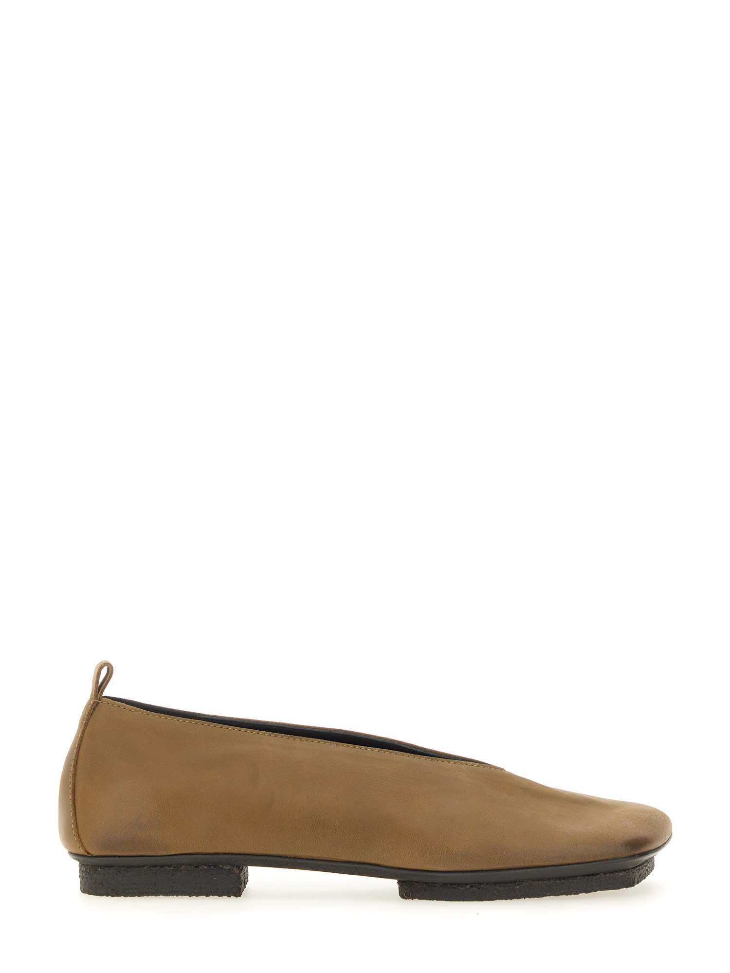 Uma Wang Lace-up Ballet Shoes Squared Toe In Brown